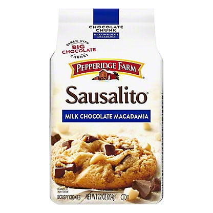 Pepperidge Farm Sausalito Milk Chocolate Macadamia Cookies, 8 Crispy Cookies, 7.2 oz