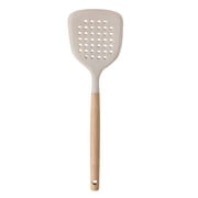 Mainstays 12.8 in Silicone Slotted Kitchen Turner with Bamboo Handle