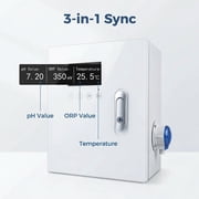 Smart Pool Monitor & 3-in-1 Controller: Auto PH/ORP/TEMP Control with Remote APP, Saltwater Pool System Auto Acid Dosing for Balance, WiFi Water Quality System for Saltwater Chlorinators (IPX4)