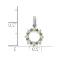 thumbnail image 3 of 14k White Gold Diamond and .08 Peridot Fancy Circle Pendant PM3856, 3 of 4