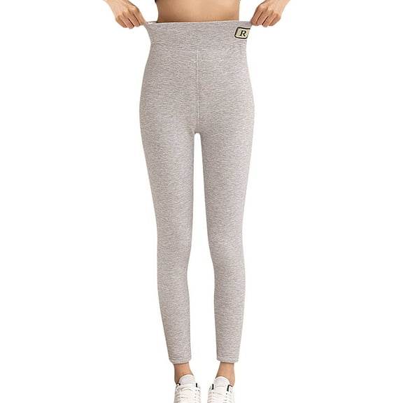 Women Thermal Leggings Casual Warm Flannel Lining Yoga Pants Tights Tummy Control High Waisted Leggings Workout Running Yoga Pants