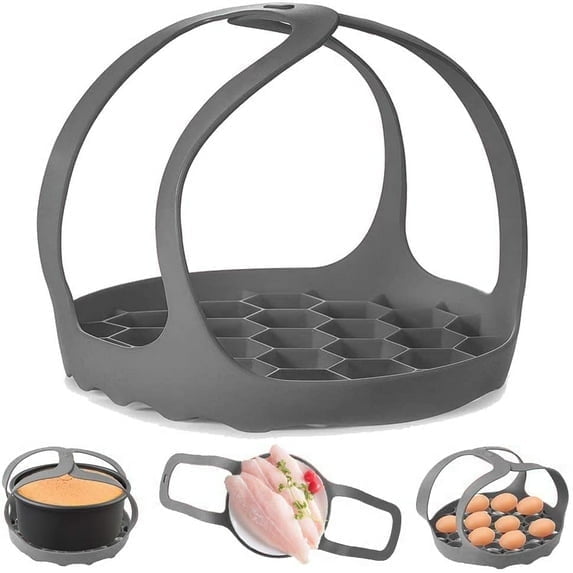 Ddluck Pressure Cooker Sling, Silicone Bakeware Sling (Gray)