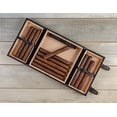 thumbnail image 5 of Augustus Travel Cigar Humidor - Black Leather w/Gold Buckles & Red Stitching - Capacity: 20, 5 of 7
