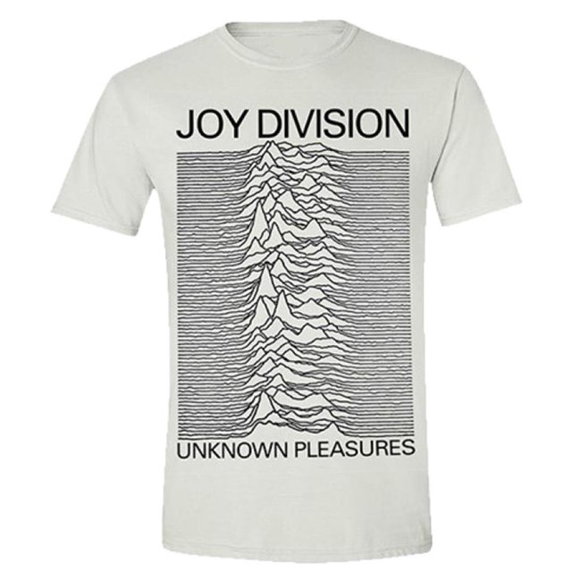 Joy Division - Camiseta Unknown Pleasures para Adultos Unisex (Blanco)