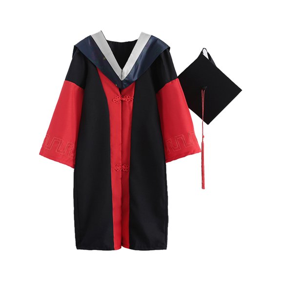 comerut 1 Set Graduation Uniform Anti-deformed Breathable Polyester Elegant Festive Academic Uniform for Unisex