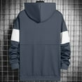 thumbnail image 5 of BXINGOHAI Fashion Hoodies Sweatshirts For Men Color Block Hooded Sweatshirt 2025 Jogging Workout Long Sleeve Pullover Shirts With Pocket Drawstring Today Sales Gray,XXXL, 5 of 6