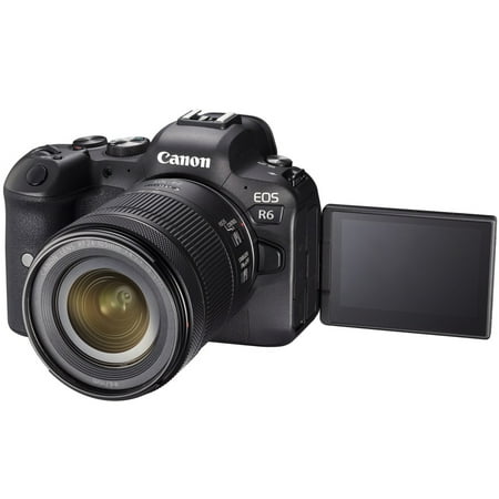Canon - EOS R6 Mirrorless Camera with RF 24-105mm f/4-7.1 IS STM Lens - Black