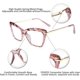 thumbnail image 3 of Ubiuo Cat Eye Glasses Frame Clear Lenses Eyewear Women B2440, 3 of 4