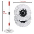 thumbnail image 3 of Spin Mop with Bucket, Mop and Bucket with Wringer Set, Floor Mop Bucket Set 360 Spin Mop System 3 Mop Heads for Floor Cleaning, Black & Red, 3 of 8