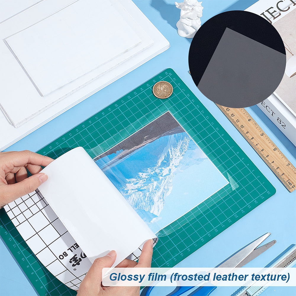 65 Sheets A4/A5/A6 PET Laminating Sheets Self-Adhesive Glossy Cold Laminating Film Waterproof Laminate Sticker for Photo Painting