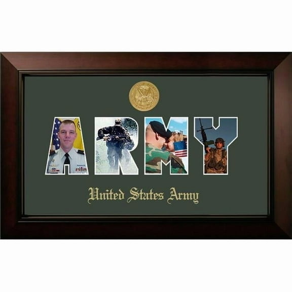 Patriot Frame's Army Collage Photo Legacy Frame with Gold Medallion