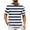 Navy, variant on Zszcpp Mens T Shirts Loose Fit Round Neck Plus Size Color Blocked T-Shirt Striped Sports Short Sleeved Casual Tops Casual Blouses