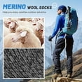 thumbnail image 5 of 3-Pack Men's Winter Thermal Heated Merino Wool Extra Warm Thick Outdoor Crew Socks Size 10-13, 5 of 7