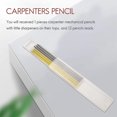 thumbnail image 2 of Lápiz de carpintero, juego de lápices de trabajo sólido de 1 Uds con 12 minas de repuesto, sacapuntas incorporado Compatible con dibujo Scr, 2 of 5