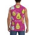 thumbnail image 4 of Fotbe Men's Pink Green Avocado Print Men's Sleeveless Muscle Tank Tops Casual T-Shirts for Gym Workout Beach-XX-Large, 4 of 8