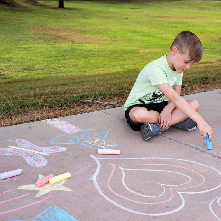 kanborow Washable Outdoor sidewalk chalk for kids,dust-free,non-toxic,send  1 pen holder (20 pieces)
