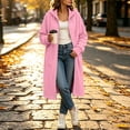 thumbnail image 4 of Edvintorg Womens Jacket Zip up Hooded Long Coat Long Sleeve Loose Casual Outerwear with Pocket Fashion Clothing Pink S-2XL, 4 of 7
