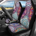 thumbnail image 3 of Pzuqiu Mandala Flower Car Seat Covers Full Set Front and Rear Seat Cover Set Easy to Install Breathable Stretchy Fit for Cars Truck, 3 of 10