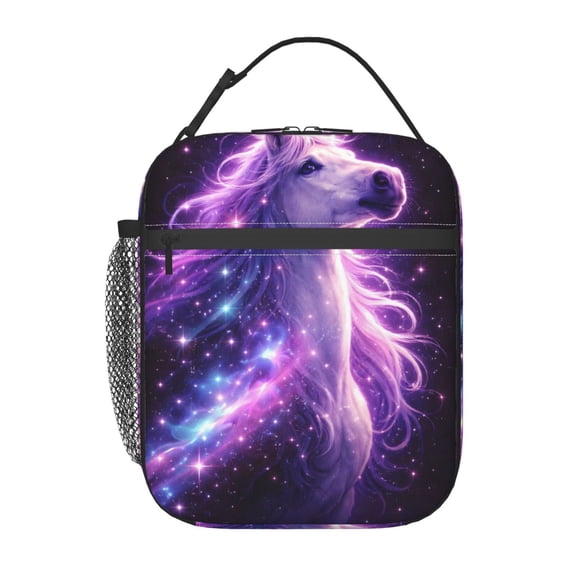 Galaxy Unicorn Art Lunch Bag Portable Thermal Lunch Box for Men and Women