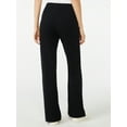 thumbnail image 2 of Scoop Women's Wide Leg Ribbed Crop Pants, 2 of 5