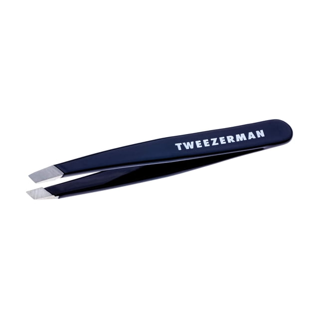 Pinza inclinada pequeña exclusiva de Tweezerman, color azul noche