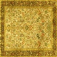 thumbnail image 1 of Ahgly Company Machine Washable Indoor Square Persian Yellow Traditional Area Rugs, 8' Square, 1 of 4