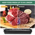 thumbnail image 2 of Máquina selladora al vacío de alimentos, dispositivo de vacío, máquina de envasado al vacío para conservación de alimentos, con modo seco y húmedo, 10 bolsas de vacío incluidas para alimentos, carne TUNC Sencillez, 2 of 5