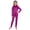 Hot Pink, variant on Kids Girls Mock Neck Long Sleeve Metallic Shiny Unitard Gymnastics Dance Jumpsuit One Piece Catsuit Light Green 6