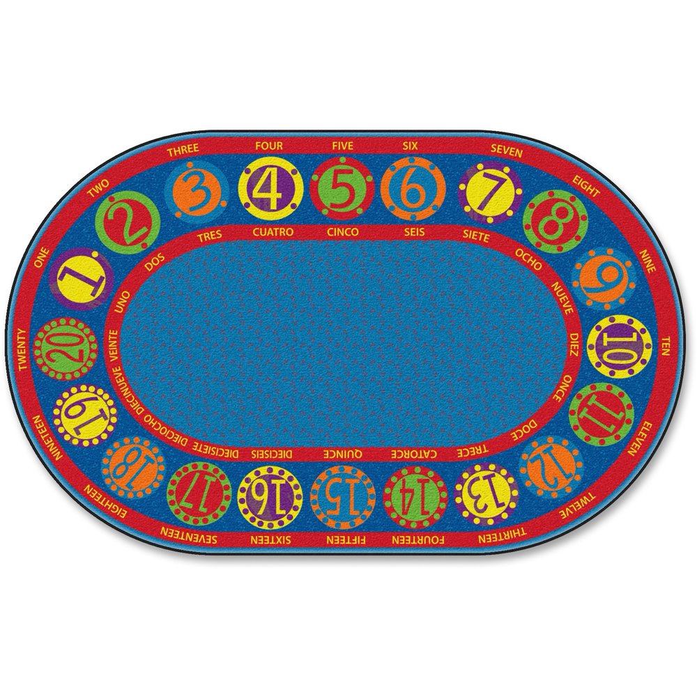 Number Circles Bilingual Rug