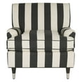 thumbnail image 4 of SAFAVIEH Chloe Fully Upholstered Club Chair with Casters, Black/White, 4 of 8