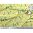 thumbnail image 2 of Soimoi Yellow Poly Georgette Fabric Flower Watercolor Print Fabric by The Yard 52 Inch Wide, 2 of 3