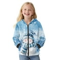 thumbnail image 2 of FKELYI Blue Forest Snowman Music Note Print Kids Zip-Up Hoodies with Pockets Fleece Sweatshirt Jacket Boys Girls Breathable Fall Winter Clothes for Travel Sport, XL, 2 of 6
