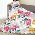 thumbnail image 6 of Zufioo Colorful Flowers Fleece Blanket Queen Size,Plush Bed Blanket,Ultra Soft Throw Blanket,Plush Fuzzy Cozy Blanket Perfect for Bed,Couch-80"x60", 6 of 7