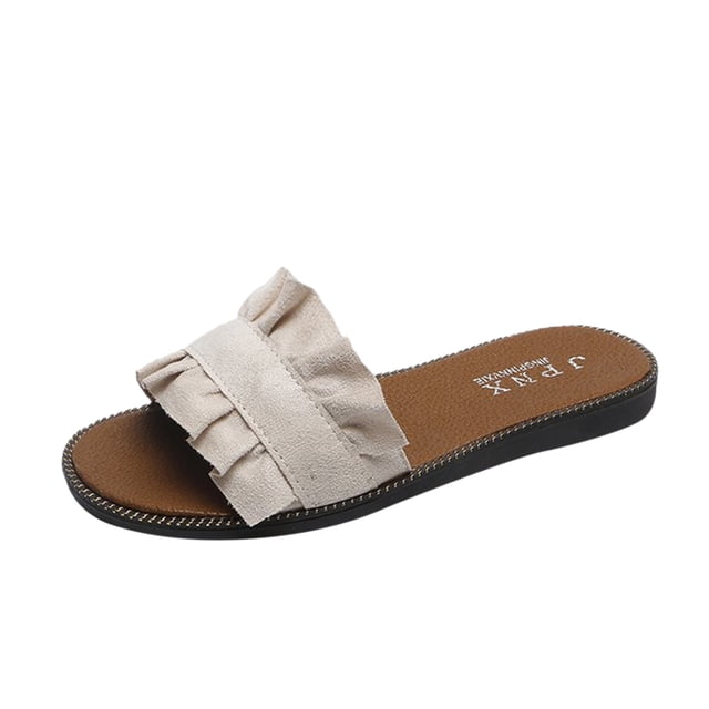knqrhpse Chaussons pour Femmes Sandales Plates pour Extérieur Chaussures d'Été Sandales Romaines Chaussons pour Femmes Chaussons de Maison pour Femmes