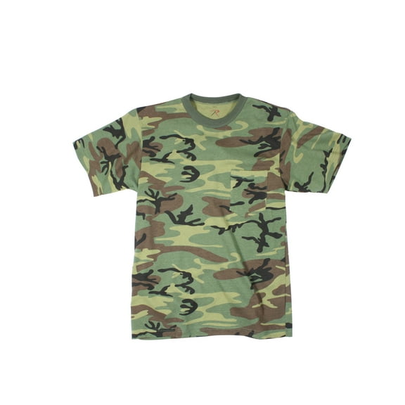 Rothco Woodland Camo T-Shirt w/ Pocket, XL, 6667-XL