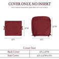 thumbnail image 6 of Pakunoda 22" X 22" Patio Furniture Cushion Covers, 2 Set of Waterproof Outdoor Deep Seat Cushion Replacement Slipcovers, Outdoor Cushion Covers with Zipper for Patio Furniture, Burgundy, 6 of 7