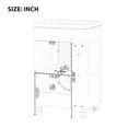 thumbnail image 2 of 20" Bathroom Vanity with Sink, Glass Door Cabinet with Two-tier Shelf, 2 of 10