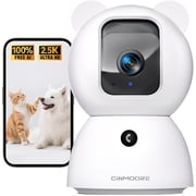 2.5K Pet Camera Indoor with Phone App, Dog/Cat Camera | 4MP Indoor Camera for Home Security, Baby Monitor with Free AI Person/Pet/Cry Detection, Pan Tilt 2.4GHz WiFi, Full Duplex 2-Way Audio