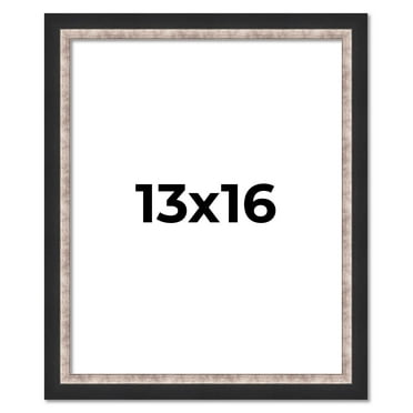 13x16 Frame Silver Real Wood Picture Frame Width 1.25 Inches | Interior Frame Depth 0.75 Inches |