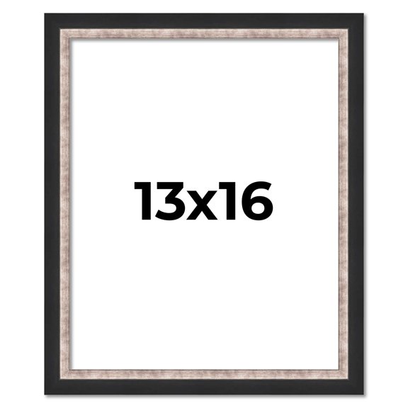 13x16 Frame Silver Real Wood Picture Frame Width 1.25 Inches | Interior Frame Depth 0.75 Inches |