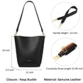 thumbnail image 3 of BOSTANTEN Women's Leather Designer Handbags Tote Purses Shoulder Bucket Bags, 3 of 5