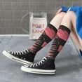 thumbnail image 6 of Balery Graphic Seal On Stripes Printed Novelty Socks Men's Women's Crew Socks Sports Socks Knee High Socks Cotton Socks Quirky and Cool Socks, 6 of 9