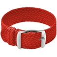 thumbnail image 1 of Unisex Perlon Nylon Bracelet with Stainless Steel Silver Buckle, Red, 14mm, 1 of 6