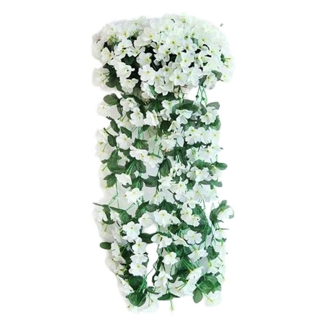 FcBaudy Artificial Flowers Fake Flowers Simulated Rose Bouquets Simulated Flower Wall Hanging Baskets Decorative Landscaping Artificial Flowers Rattan Home Decor Flowers Simulated Rose