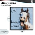 thumbnail image 4 of Stupell Industries Eclectic Just Horsin' Around Black Framed Giclee Art, 24 x 24, by Kim Curinga, 4 of 8