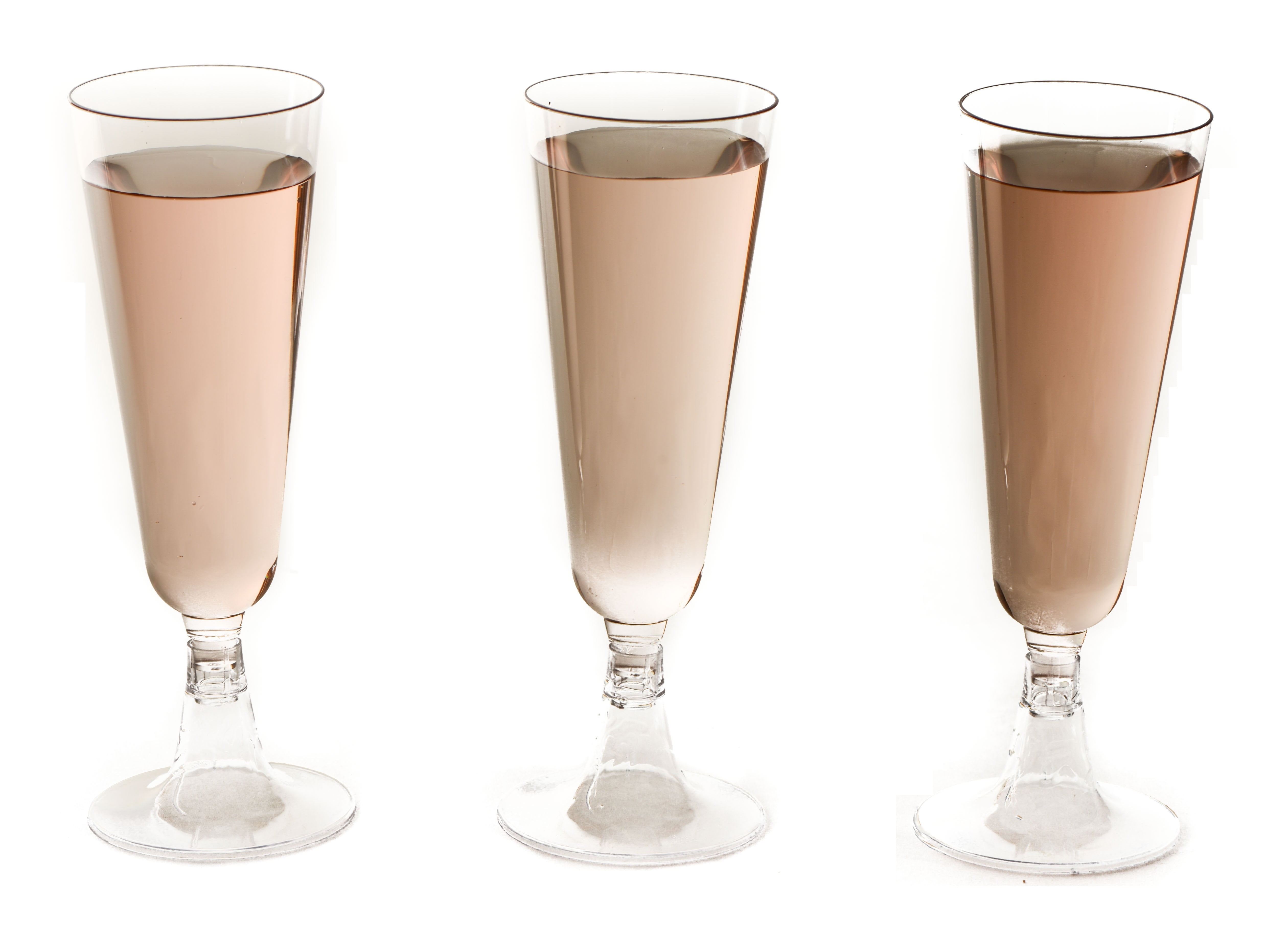 12 Plastic Champagne Flutes with Rose Gold Glitter and Rose Gold Rim Reusable Disposable Champagne Flutes Glasses for Wedding Party 6.5oz Cocktail Celebration 