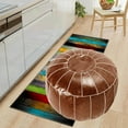 thumbnail image 3 of serony Handmade Boho Moroccan Pouf Cover Bohemian Decor Unstuffed Unfilled Dark Brown, 3 of 9