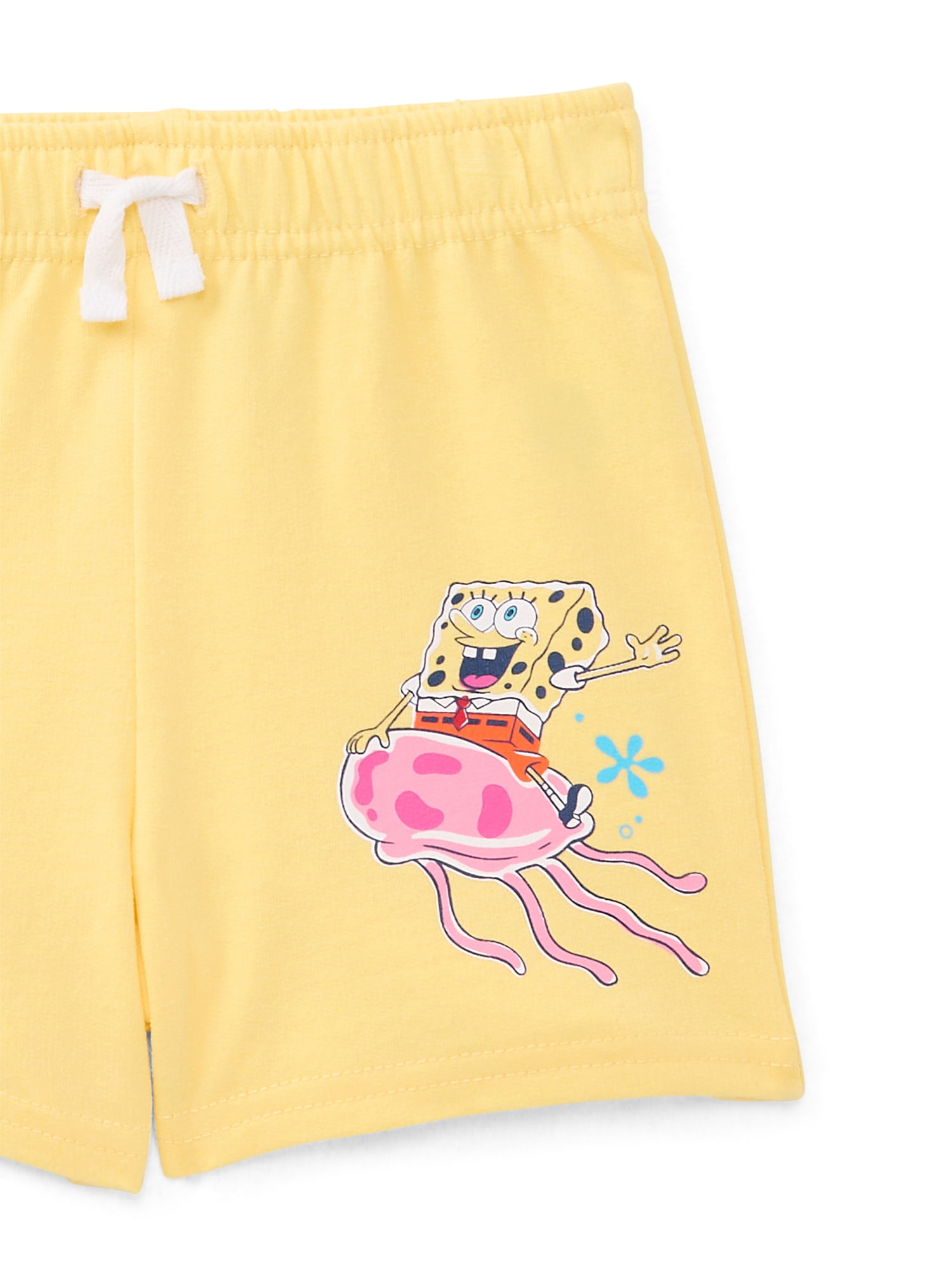 SpongeBob SquarePants Baby Boys Short Sleeve Graphic Tee and Shorts Set, 2-Piece, Sizes 0/3M-24M