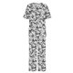 thumbnail image 4 of Conjunto Corto para las Mujeres Casual Suelto Encaje Casa Pantalones Impresos Y Blusa de Cuello Redondo de Dos Piezas, 4 of 4