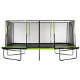 thumbnail image 1 of Plexalife - Mega 10' X 17' Gymnastics Style, Rectangular Trampoline Set with Premium Top-Ring Enclosure System - Green/Black, 1 of 6
